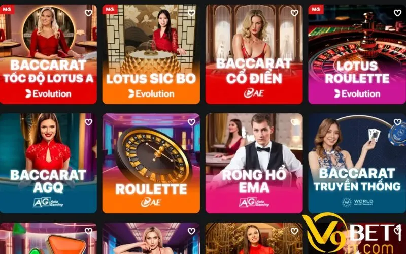 Đăng nhập V9Bet và chọn bản Baccarat yêu thích Đăng nhập V9Bet và chọn bản Baccarat yêu thích